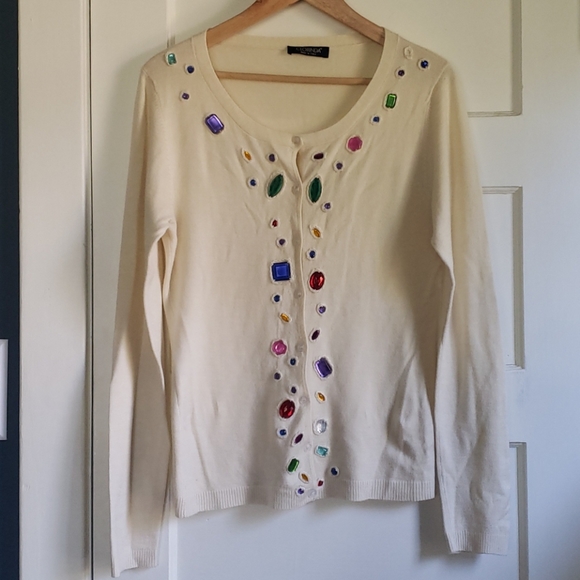 VTG 🌈 Jeweled Cardigan - Picture 3 of 7